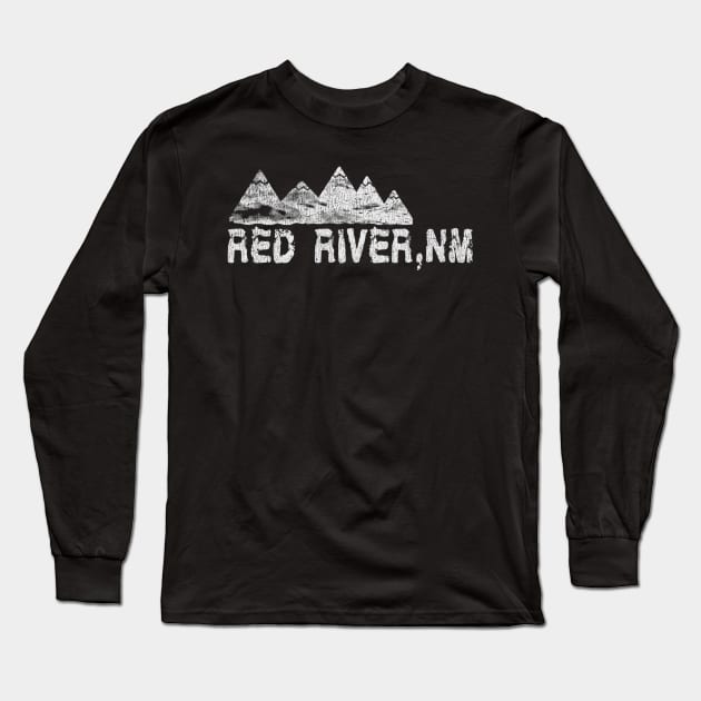 Grunge Red River Ski Town Long Sleeve T-Shirt by SnugFarm